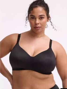 Torrid - NWT, Wire Free Lightly Lined Smooth Bra, Black, 46H Curve,